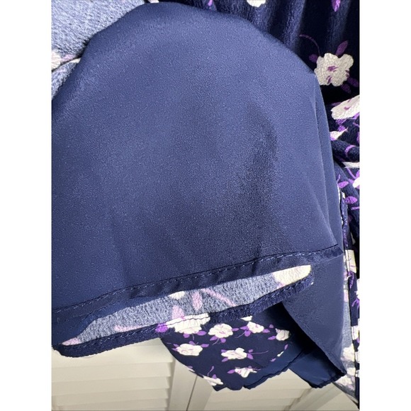 J. Crew Floral Long Sleeve Tiered Ruffle Dress Size Medium In Scattered Peony - Picture 9 of 13